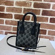 Gucci mini tote bag with interlocking Black 16*20*7CM - 3