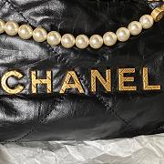 Chanel 22 Handbag Mini 23S Shiny Calfskin Black19x20x6cm - 3