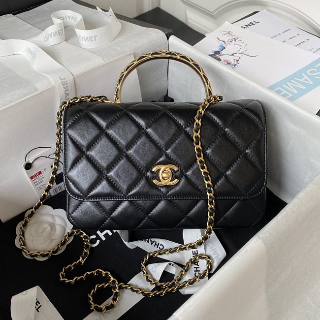 Chanel 23A diamond handle Black 21x22x6.5cm - 1