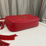 Saint Laurent Lou Quilted Camera Bag Red Calfskin Gold Hardware 23x16x6cm - 6