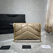 Saint Laurent Loulou Puffer Quilted Shoulder Bag Nude/Beige 35x23x13.5cm - 6
