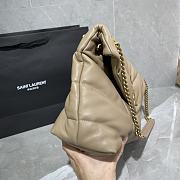 Saint Laurent Loulou Puffer Quilted Shoulder Bag Nude/Beige 35x23x13.5cm - 2