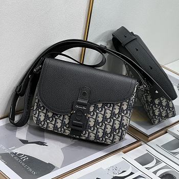 Dior Mini Saddle Bag Strap ‘Beige Dior Grained’ 23cm