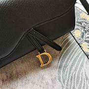 Dior Women Saddle Double Pouch Goatskin-Black 19 x 10.5 x 5cm - 2