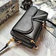 Dior Women Saddle Double Pouch Goatskin-Black 19 x 10.5 x 5cm - 5