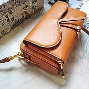 Dior Women Saddle Double Pouch Goatskin-Brown 19 x 10.5 x 5cm - 5