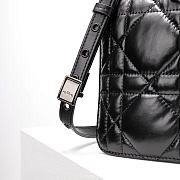 Dior Caro Medium Quilted Macrocannage Calfskin Bag - Black 25.5x15.5x8cm - 4