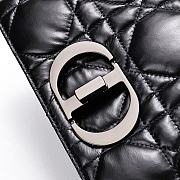 Dior Caro Medium Quilted Macrocannage Calfskin Bag - Black 25.5x15.5x8cm - 3