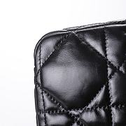 Dior Caro Medium Quilted Macrocannage Calfskin Bag - Black 20x12x7cm - 6