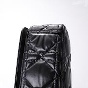 Dior Caro Medium Quilted Macrocannage Calfskin Bag - Black 20x12x7cm - 2