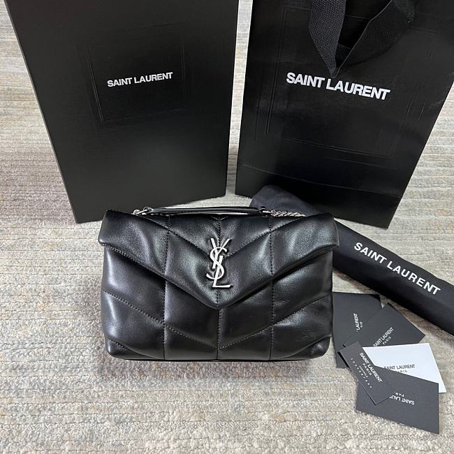 YSL Loulou Mini Black/Silver Colors 23x15.5x8.5cm - 1