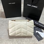 YSL Loulou Mini White/Yellow Colors 23x15.5x8.5cm - 4