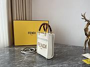 Fendi Sunshine White Leather Mini Tote 13cm - 6