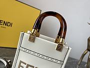 Fendi Sunshine White Leather Mini Tote 13cm - 2
