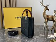 Fendi Sunshine Black Leather Mini Tote 13cm - 5
