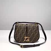 Fendi Medium C’mon FF Jacquard Shoulder Bag 25x7x20cm - 1