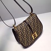 Fendi Medium C’mon FF Jacquard Shoulder Bag 25x7x20cm - 6