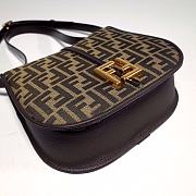 Fendi Medium C’mon FF Jacquard Shoulder Bag 25x7x20cm - 5
