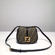 Fendi Medium C’mon FF Jacquard Shoulder Bag 21x6.5x15cm - 1