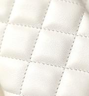 Chanel Mini Square Pearl Flap Bag White Lambskin 11.5x17x5cm - 6