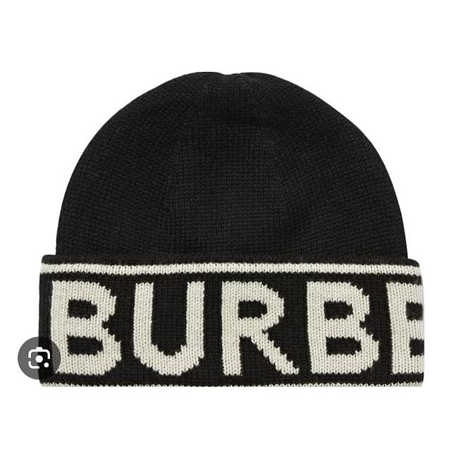 Burberry Logo Beanie Black - 1