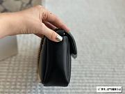 Saint Laurent Women's Black Logo Plaque Leather Calypso Bag 27cm - 6