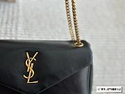 Saint Laurent Women's Black Logo Plaque Leather Calypso Bag 27cm - 4