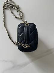 Chanel Black Vanity Case with Top Handle and Chain 11cm - 3