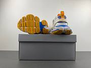 Cargo Sneaker in white, grey, orange and blue microfiber and mesh 785754W2MV19174 - 6