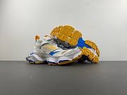 Cargo Sneaker in white, grey, orange and blue microfiber and mesh 785754W2MV19174 - 5