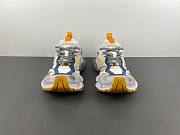 Cargo Sneaker in white, grey, orange and blue microfiber and mesh 785754W2MV19174 - 4