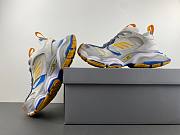 Cargo Sneaker in white, grey, orange and blue microfiber and mesh 785754W2MV19174 - 2