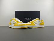 Prada Downtown Low Top Sneakers Leather White Yellow Sun 2EE364_3LKG_F0A7U - 2