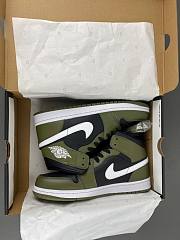 Air Jordan 1 Mid Black White Olive DQ8426-092 - 3