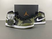 Air Jordan 1 Mid Black White Olive DQ8426-092 - 2