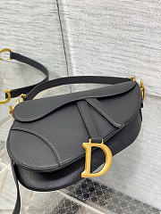 Dior Saddle Bag Calfskin Black 25.5 x 20 x 6.5cm - 4