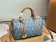 Fendi Forever Zucca Boston Bag Blue 30cm - 6
