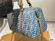 Fendi Forever Zucca Boston Bag Blue 30cm - 5