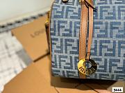 Fendi Forever Zucca Boston Bag Blue 30cm - 3