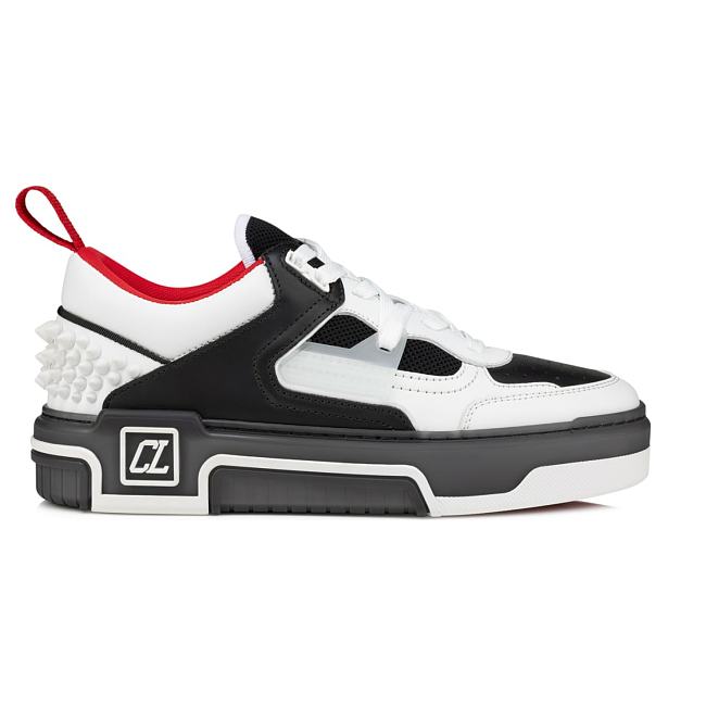 Christian Louboutin Astroloubi Donna Flat Calf  White Black 3240389WH51 - 1