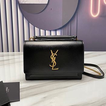 Saint Laurent Kate Shoulder Bag Black 19cm