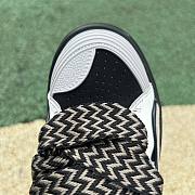 Lanvin Curb Leather Sneakers Grey color - 4