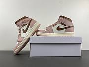 Air Jordan 1 Mid Pink Oxford Brown (Women's) BQ6472-620 - 3
