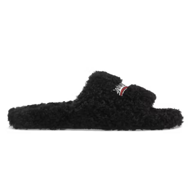 Balenciaga Furry Slide Black 654747W2DO11096/654747W2HS41096 - 1