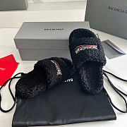 Balenciaga Furry Slide Black 654747W2DO11096/654747W2HS41096 - 5