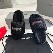 Balenciaga Furry Slide Black 654747W2DO11096/654747W2HS41096 - 3