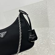 Prada Hobo Tessuto Shoulder Bag Mini Black 22*6*12cm - 2