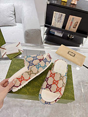 Gucci GG jacquard platform slides - 5