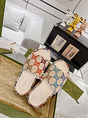 Gucci GG jacquard platform slides - 4