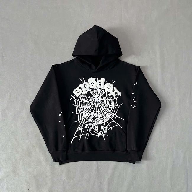 Sp5der OG Web Hoodie Black SS24 - 1